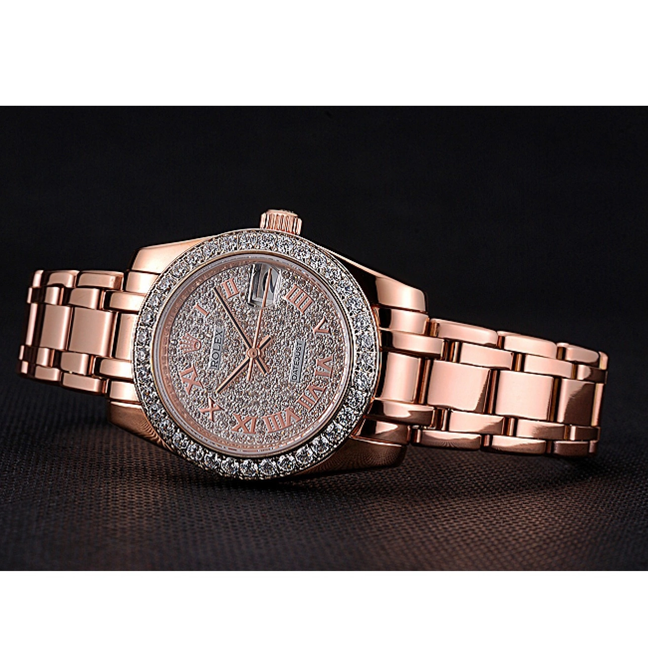 AAA Replica Watches Bracelet Bezel Datejust And Dial Pink Rolex Gold Diamond 622836 Case And 0612